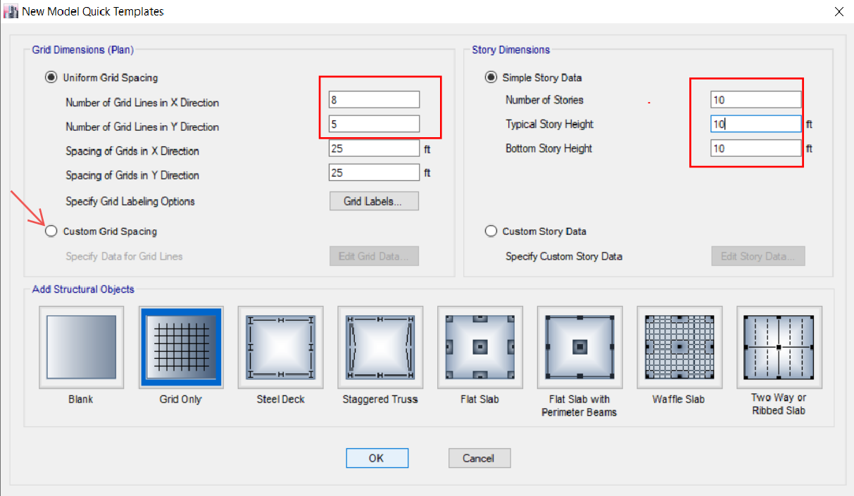 Custom Grid Spacing